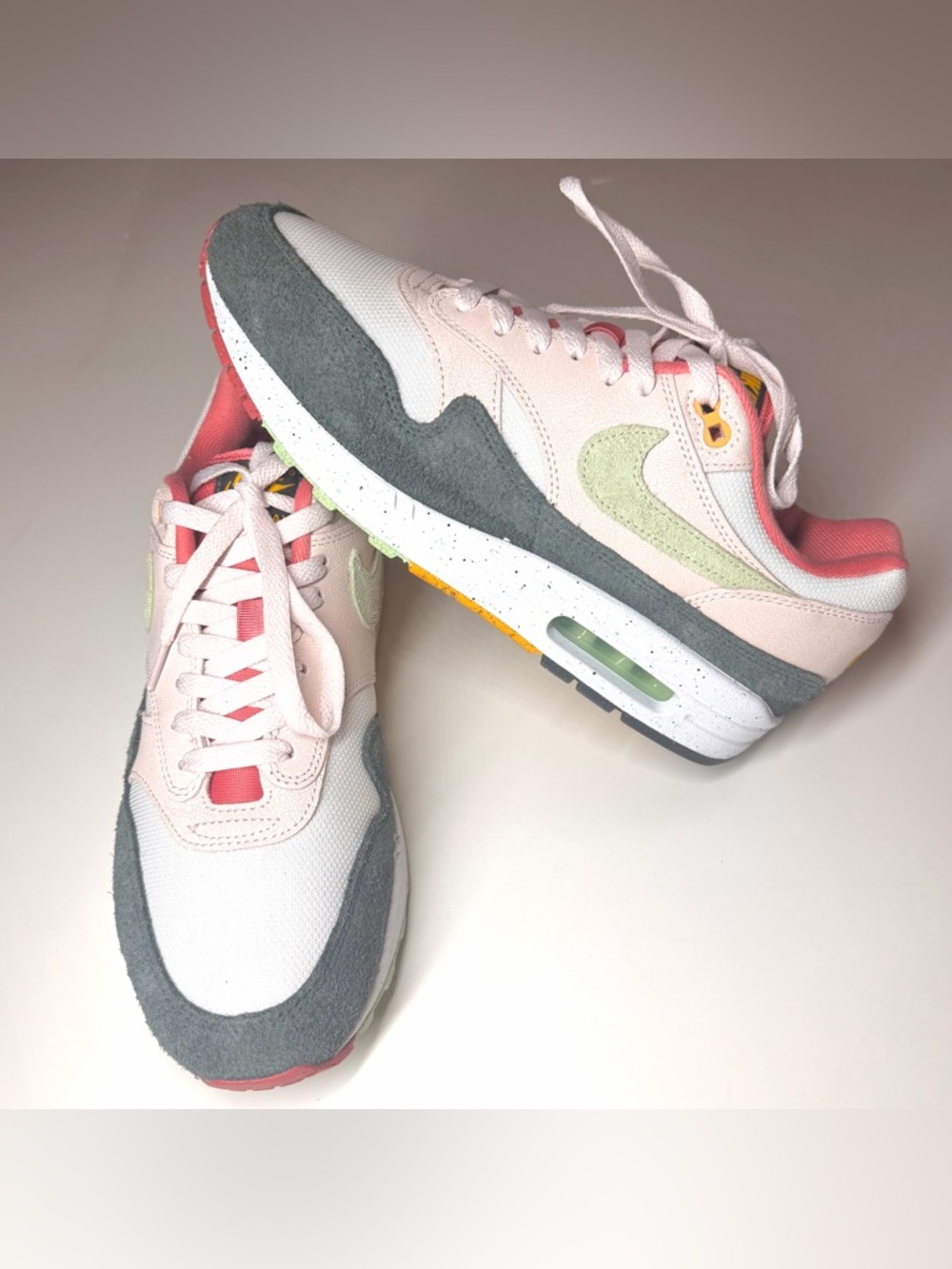 Nike Air Max 1 Easter Light Pink Vapor Green Sneakers Fz4133-640 Men’s Size - 10 - Picture 6 of 9